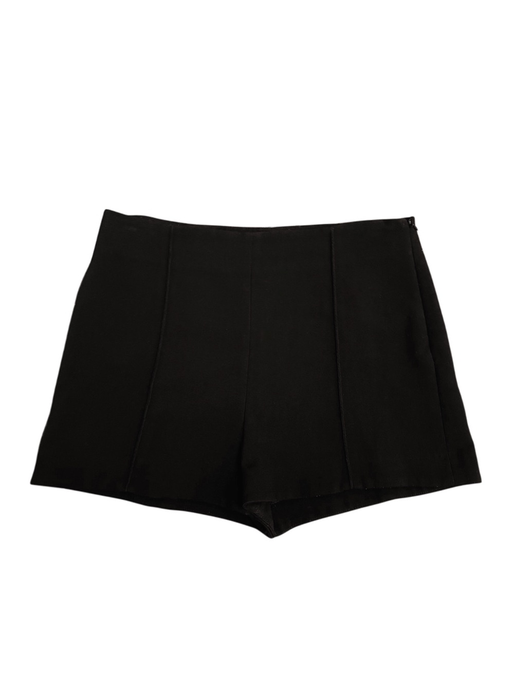 Zara Basic Minimalist Black High Waist Micro Mini Shorts / Hot Pants - Large